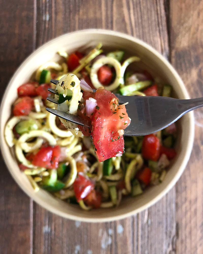 Zoodle Pasta Salad - Healthfully Heather